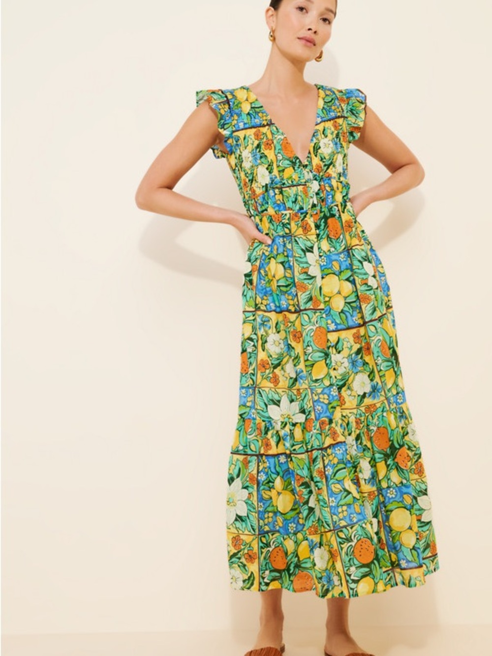 Anthropologie x Farm Rio Peregrine Midi Dress size XL never worn